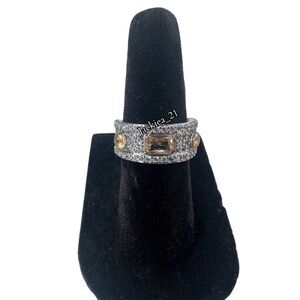 💙 November collection Glimpse of Glamour lab created amber ring size 5